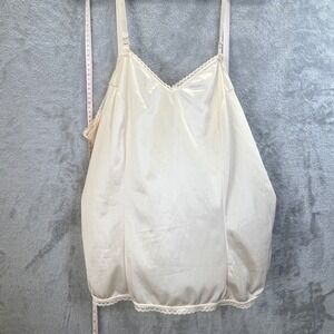 Cabernet Beige Lace Trim Camisole Nylon Slip 1X/42 NEW